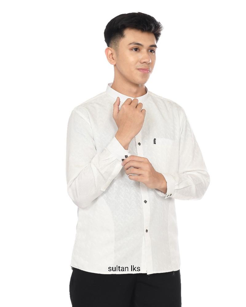Product Introduction of Kemko sultan motif etnic bahan betsway embos premium bahan Tebal ukuran S L XL XXL mewah dan kerkualitas, Variasi Kantong Samping Kancing Nyaman di pakai Tangan Panjang bisa buat Seragam warna Hitam dll Baju Koko Muslim Pria Dewasa Katun Kurta 5