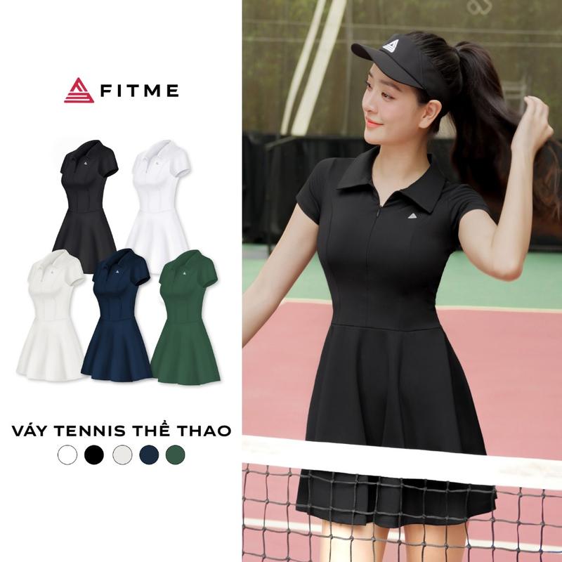 Váy tennis thể thao nữ Fitme GOC pickleball tặng kèm quần bảo hộ chất liệu thun co giãn thoáng khí DTNN01