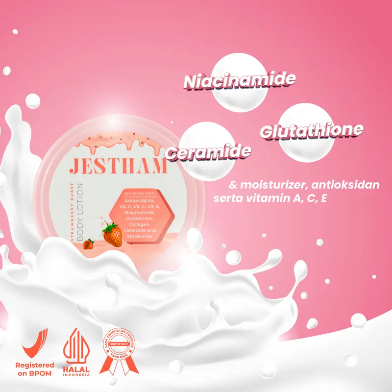 Jestham Lotion Strawberry Pinky 50ml 1