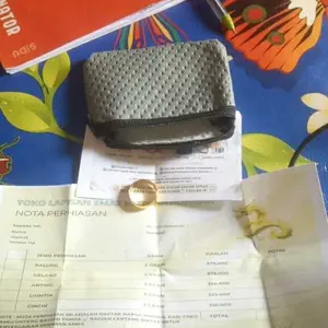 Cincin Polos Lapisan E.M.A.S Muda Asli Gratis Dompet Dan Surat Perhiasan Dari Toko