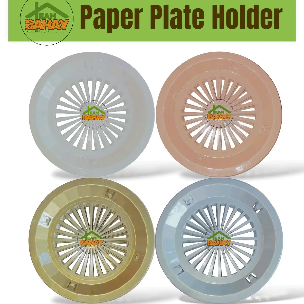 24-pc set Paper Plate Holder | occassion | party | food reusable Plastic