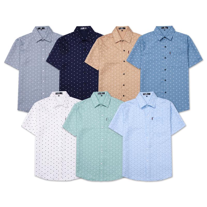 Áo Sơ Mi Nam Trung Niên có túi Vải Lụa Họa Tiết HOA NHỎ Bảng 7 Màu Đơn Giản, Mềm, Mát, Sang Trọng.