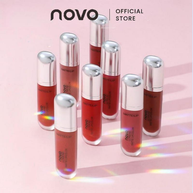 Son Kem Lì Nhung, NOVO, Son Bóng, Lâu Trôi, Không Thấm Nước, Dưỡng Ẩm, Son Kem Dạng Lỏng, Hàng Có Sẵn Số 5234