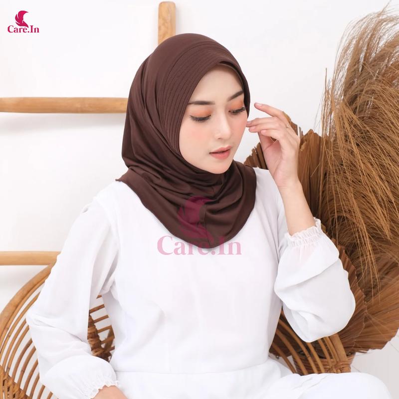 CARE.IN Kerudung Instan Sport Pad Muslim 30 Warna - Jilbab Sport Jersey Nayaman | Hijab Voly Sport Runing 5