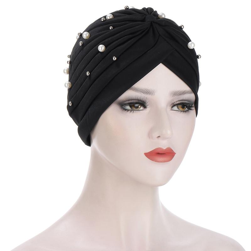 Product Introduction of European and American Fashion Pleated Ladies Sleeve Cap Indian Cap Size Beads Muslim Tam-O'-Shanter 9