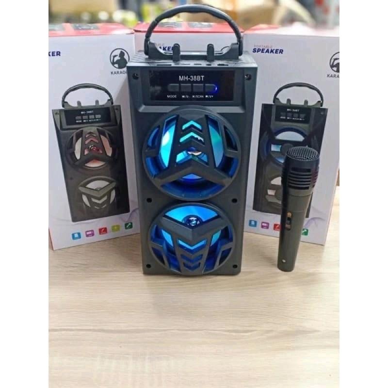 RERBAGUS SPEAKER BLUETOOTH KARAOKE UKURAN JUMBO DAPAT GRATIS MIC SALON AKTIF LOUSPER BESAR 1