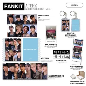 FANKIT ATEEZ GOLDEN HOUR 15 ITEM KPOP UNOFFICIAL SEONGHWA YUNHO YEOSANG SAN MINGI WOOYOUNG JONGHO