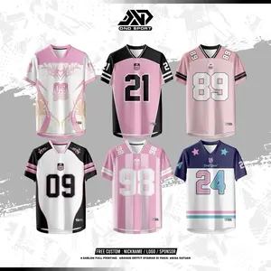 Jersey Custom Rugby Female  Free Custom Nama Nomor Logo Sponsor Full Printing Bisa Satuan