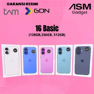 (ASM x K) Apple iPhone 16 128GB 256GB Basic New Garansi Resmi Indonesia TAM/GDN