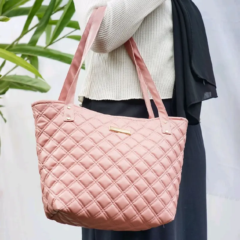 TOTEBAG TOTE BAG TAS WANITA KULIAH KANTOR KULIT SINTETIS KEKINIAN CANTIK LUCU -  TOTEBAG REYNA - 8