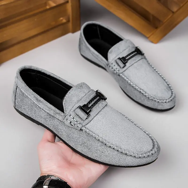 Phong cách mới Breathable, Slip On Slip-on Giày, Dễ dàng và thoải mái Men, Giày đậu phộng xấu, Giày trượt tuyết kinh doanh tuyệt vời của Anh, Giày lái xe mềm chống trượt tuyết hàng ngày bên ngoài