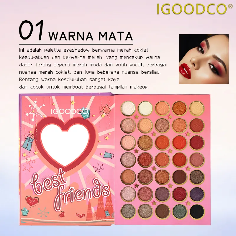 IGOODCO New 82 Color Eye Shadow Book Shimmer Matte Shimmering Powder Sequins Three Layers Makeup Palette Stage Makeup Palette 2