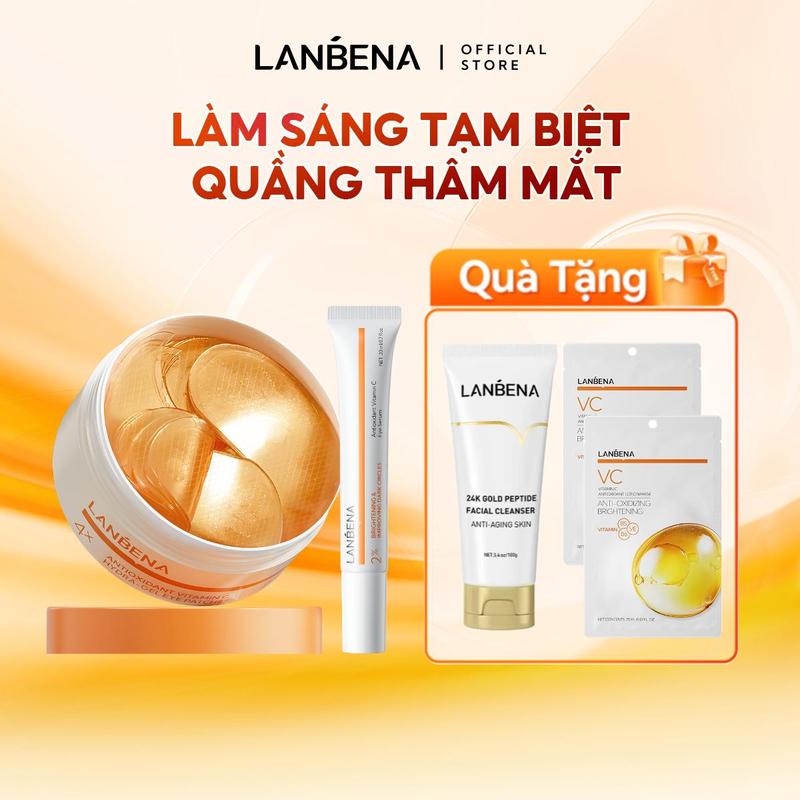 【LIVE Mặt Nạ Mắt Vitamin C 4X Kem Dưỡng Mắt Vitamin C LANBENA Giảm Quầng Thâm Bọng Mắt Và Nếp Nhăn Nữ Women 20ml
