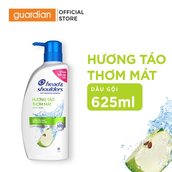 Dầu Gội Làm Sạch Gàu Head & Shoulders Anti-Dandruff Apple Fresh Hương Táo Thơm Mát 625ml | Guardian Store