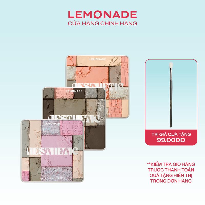 [KOL] [MUA 1 TẶNG 1] MUA 01 Bảng phấn mắt đa năng Lemonade Aesthetic Multi-task Palette 10.8g TẶNG 01 Cọ trang điểm mắt chuyên dụng