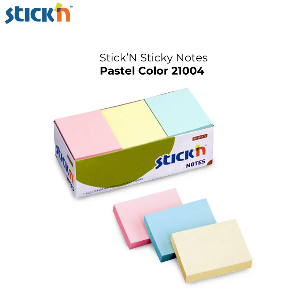 Stick'n Pastel Color 21004 (1.5x2 inch) Sticky Note