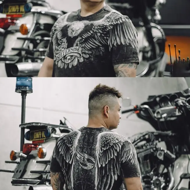 SILVERSIDE Falcon T-shirt / Kaos Distro Cowok/Baju Distro Cowok High Standar Vintage Casual Pria Katun 0