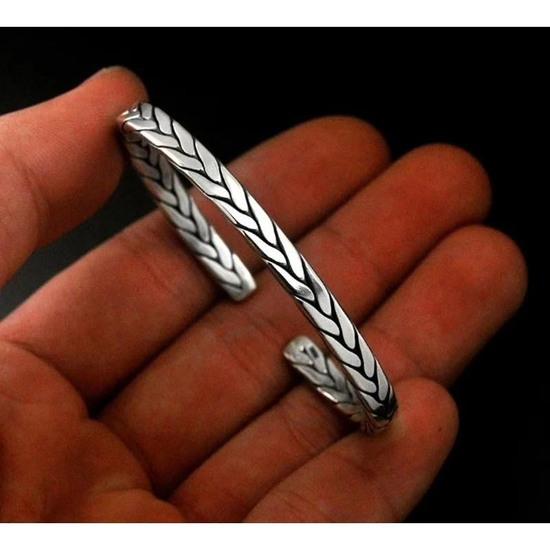 GELANG RANTAI BAJA TITANIUM PRIA MODEL PLAT C ANTI KARAT Bracelets