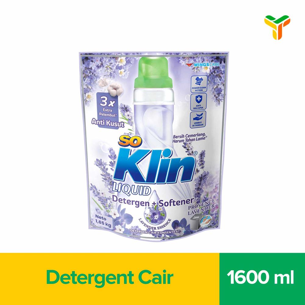 So Klin Liquid Lavender Deterjen Ref 1.6 Liter