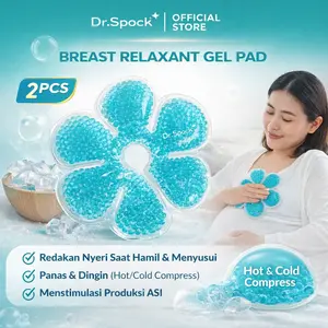 Dr.Spock Breast Relaxant Kompres Relaksasi isi 2 pcs BPA-Free & Bisa Kompres Dingin & Hangat untuk Ibu Hamil & Menyusui HCA01