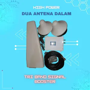 PENGUAT JARINGAN INTERNET WIFI MODEM 5G LTE TRIBAND REPEATER PENGUAT SINYAL HP GSM SIGNAL REPEATER BOOSTER 2G 3G 4G DENGAN 2 ANTENA CEILING INDOOR COCOK UNTUK DI PEDESAAN / PERKOTAAN / KAPAL