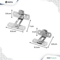 Gambar SORU - Grendel Sudut Slot Kunci Pintu 90 Derajat - Grendel Kait Latch Stainless steel Anti Karat - 3 Inch dari Soru Indonesia Kota Bandung 3 Tokopedia