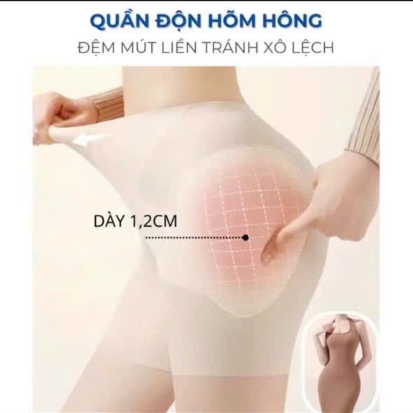  K2028-Quần Độn Hông miếng đệm may liền  dày 1,2 cm ngoài rìa mỏng mặc không lộ viền  Khắc phục hõm hông lõm ÁO Voi 