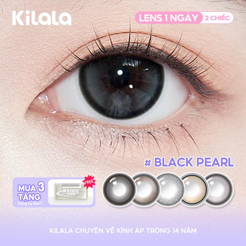 【 KOL  Kilala lens ngày 2 chiếc màu xám đen nâu (DIA 14.0-14.5mm) 0-7 độ