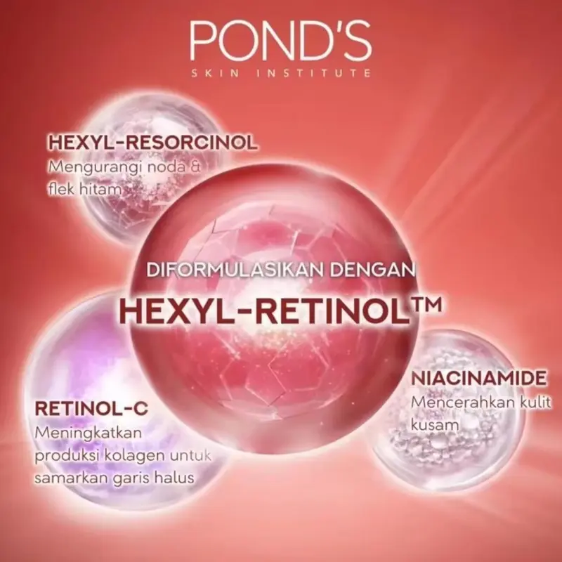 Ponds Age Miracle Hexyl Retinol Niacinamide Day / Night Cream 9gr Facial Vitamin Wajah 5
