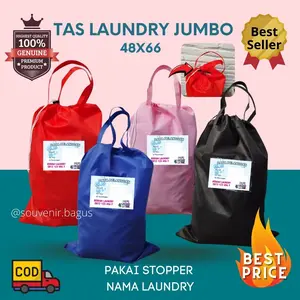 Tas Laundry Jumbo Laundri Bag Tas Binatu Non Woven Tas Spunbond Furing Besar Warna Tebal Kuat laundry bag Pouch