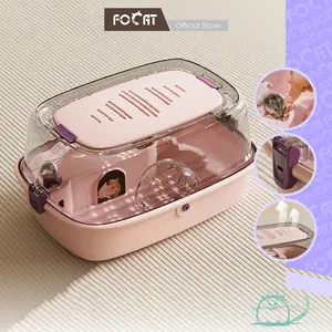 FOCAT Kandang Hamster Portable F21 Travelling Box / Cage Cargo / Rumah Hamster Ekstra Besar storage  box 2 tingkat hamsters cage
