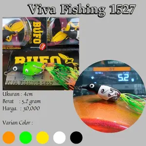 Bufo softfrog sotong + soft frog + umpan casting + umpan gabus + lure