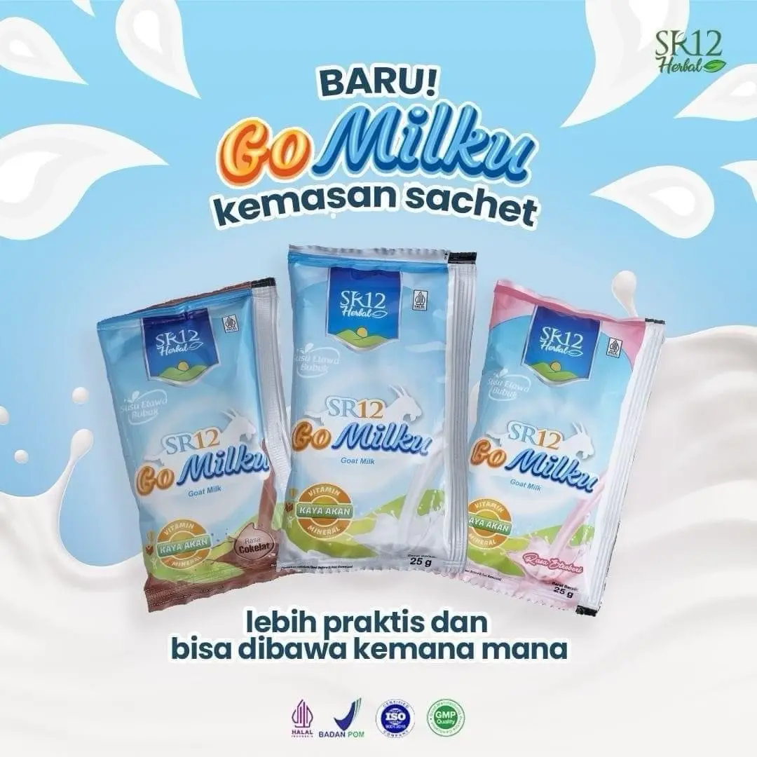 Susu sachet, susu gomilku, susu kambing, susu gomilku sachet, susu kambing sachet, susu SR12