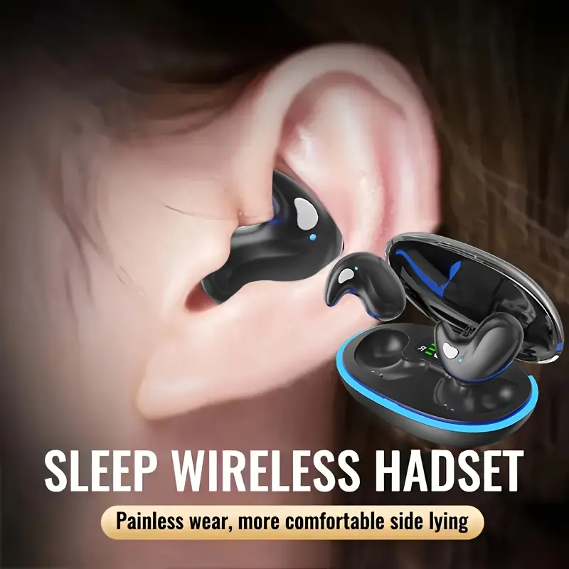 Wireless Headphones, Invisible Bluetooth-compatible Sleeping Earbuds, Noise Cancelling Headphone for Running, Exercising, Gaming Sports, Electronic Headset Audio, Back to School Gifts, Gifts for Friends, Valentine's Day Gift, Gaming Headset, Men Gifts