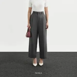 NOALA - Wide Leg Trousers Pants | Celana Kulot Lebar Highwaist Wanita