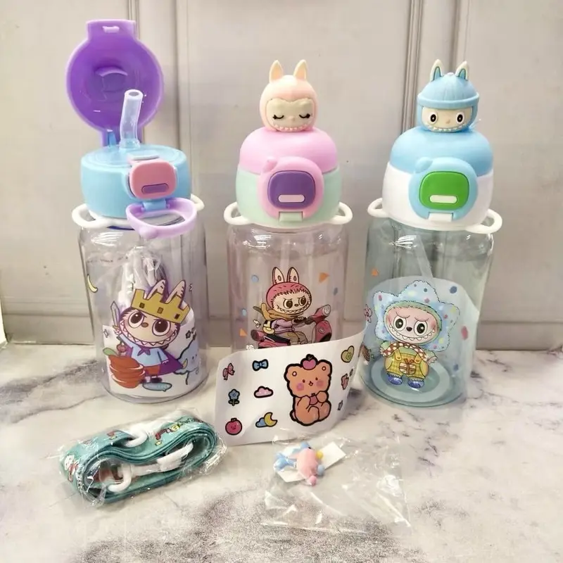 [Mskshop] Botol Minum Motif Sanrio Tali Panjang Handle Kuromi 650ml/ Botol Minum Anak Sekolah 7