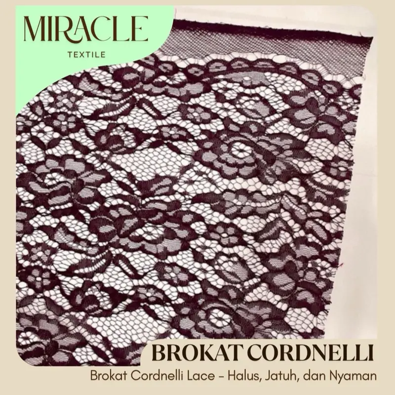 Kain (BEST VALUE!) BROKAT LACE CORDNELLY TULANG Halus Termurah / CORD BROKLAT / KAIN KORNELI BRUKLAT CORNELI Cornelly Cornelli BROCADE BRUKAT UNTUK KEBAYA BRIDESMAID TUNIC DRESS