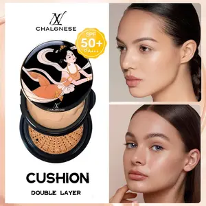 PROMO CHALONESE Cushion High Coverage SPF50 PA++++ Cover All Perfect Air Cushion Poreless&Flawless Foundation 24H Cusion Free Refill Wajah Concealer Waterproof