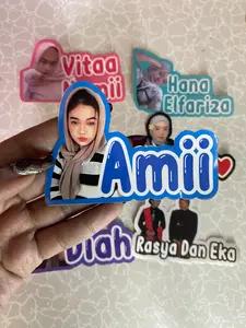Custom STIKER FOTO DAN NAMA UKURAN 9X6CM VINIL