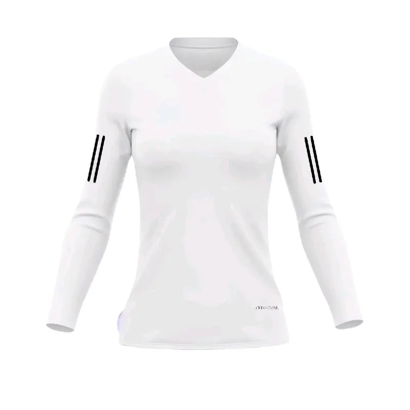 Kaos Olahraga Wanita dengan Kerah Leher V dan Body Fit - Jersey 4