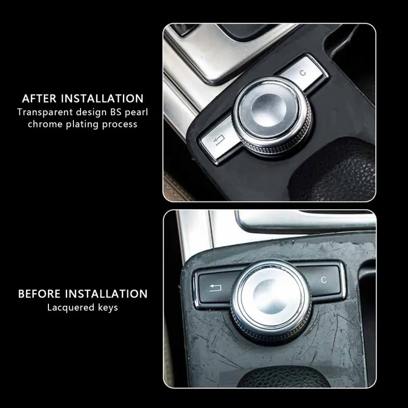 Bảng Điều Khiển Xe Hơi, Nắp Nút Công Tắc Đa Phương Tiện, Với Kim Sa, Cho Mercedes Benz C E Class W204 W212 GLK X204, Nút Âm Lượng 7