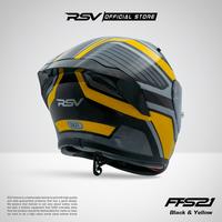 Gambar HELM FULL FACE RSV FFS21 MOTIF BLACK & YELLOW SINGLE VISOR SERTIFIKASI SNI DOT & ECE R2205 HELM COWO - MD dari RSV Helmet Official Shop Kota Bandung 5 Tokopedia