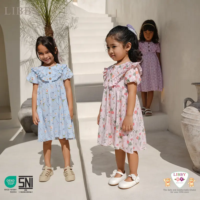 LIBBY Earth Anna Dress Anak Perempuan 6 Bulan - 14 Tahun (1 Pcs) 8