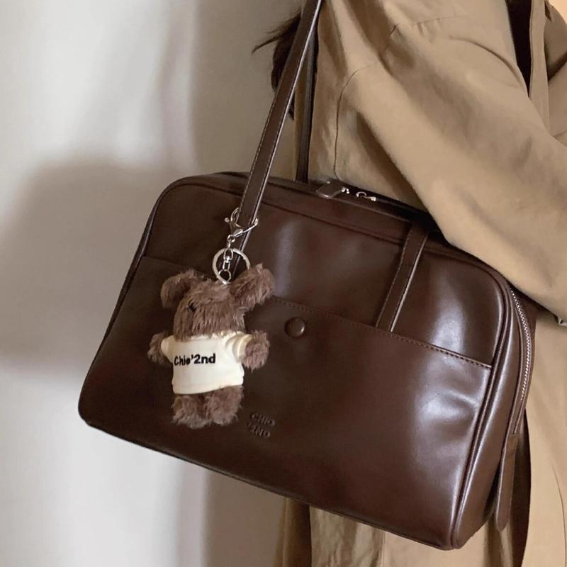 Tas Bergaya Retro dengan Kualitas Terbaik, Gantungan Beruang Tambahan 0