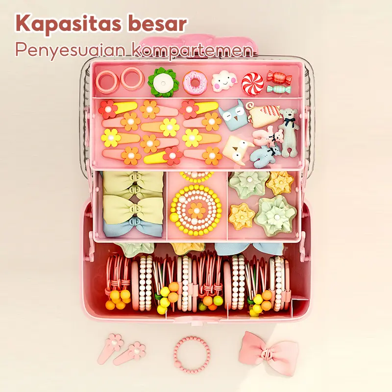 Storage Pita 3 tingkat / box penyimpanan ikat rambut dan aksesoris lainnya 1