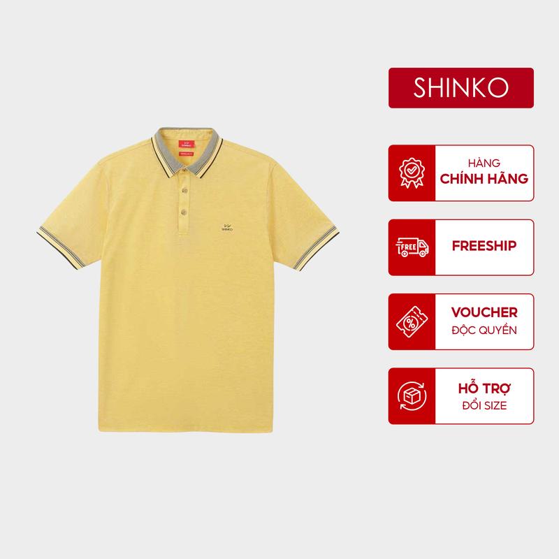 Áo Polo Nam MP003-LY SHINKO Vàng Nhạt - Vải Cotton Mát Lạnh Form Chuẩn Tôn Dáng