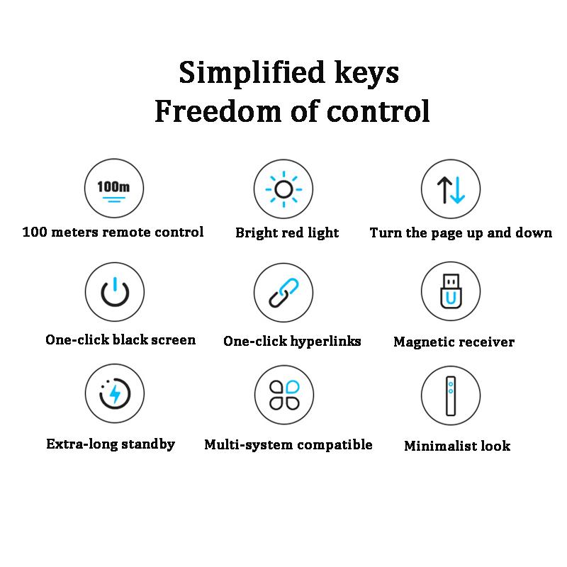Laser Flip Pen Remote Control PPT Slide Wireless 2.4GHz Type-C Charging for PowerPoint Presentation Laser Pointer 7