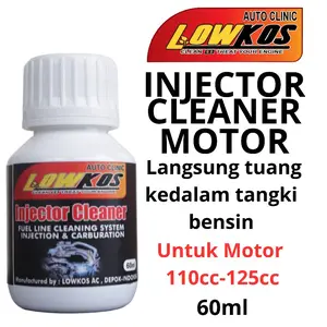 LOWKOS Injector Cleaner 60 ml untuk Motor Injeksi & Karbu Membersihkan Sumbatan Injector & Klep Intake
