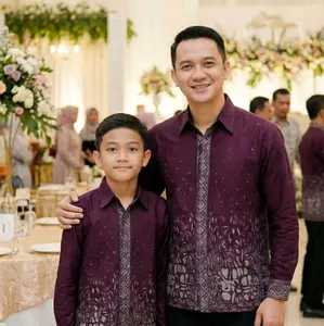 Batik Pria Dewasa Sutena burgundy - Kemeja Batik Lengan panjang pendek motif Sutena Burgundy - baju batik Sutena Katun Lembut Nyaman Formal