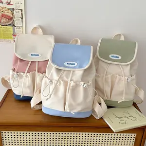 Mismi Solie Bag Tas Ransel Wanita Casual Tali Serut School Backpack Perempuan Stylish - 42X